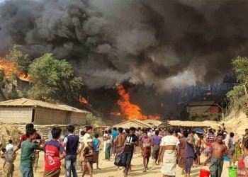 بنگلہ دیش: روہنگیا پناہ گزین کیمپ میں آتشزدگی، ہزاروں گھر جل کر تباہ