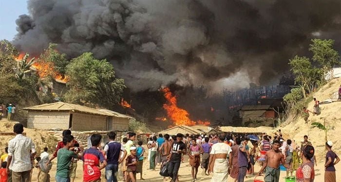 بنگلہ دیش: روہنگیا پناہ گزین کیمپ میں آتشزدگی، ہزاروں گھر جل کر تباہ