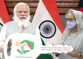 109 ایمبولینس اور12 لاکھ کورونا ویکسین بنگلہ دیش کو عطیہ