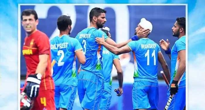ٹوکیو اولمپک: انڈین ہاکی ٹیم نے اسپین کو 0-3 سے شکست دی