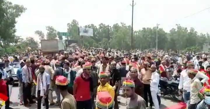 اعظم خاں کی رہائی کی مانگ کیلئے پرگتی شیل سماج وادی پارٹی کارکنوں کااحتجاج