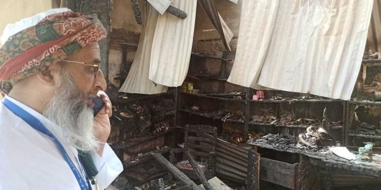 جمعیۃ کے وفد نے دوسرے دن تریپورہ میں نذرآتش کی گئی مساجد و تباہ کیے گئےگھروں کا معائنہ کیا