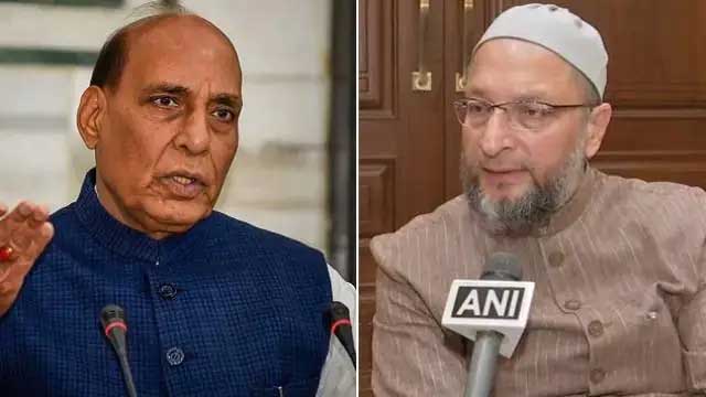 یہ لوگ گاندھی کی جگہ ساورکر کوبابائے قوم بنادیں گے ، راج ناتھ پر اویسی کا پلٹ وار