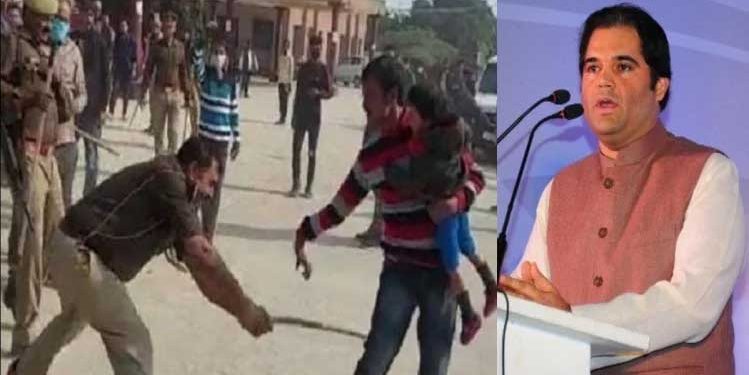 گھناؤنا چہرہ ! معصوم گود میں تھا اور کانپور کی پولیس بےرحمی سے پیٹ رہی تھی