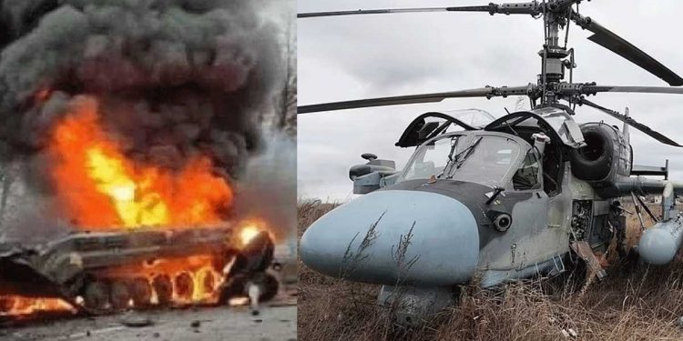 روس- یوکرین جنگ :روسی فوج کے 30 سے زیادہ ٹینک،7 طیارے اور 6 ہیلی کاپٹر تباہ!