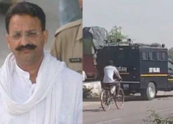 مختار انصاری کو لکھنؤ لے جانے والی پولیس وین راستے میں خراب، اہل خانہ کو جان کا خطرہ