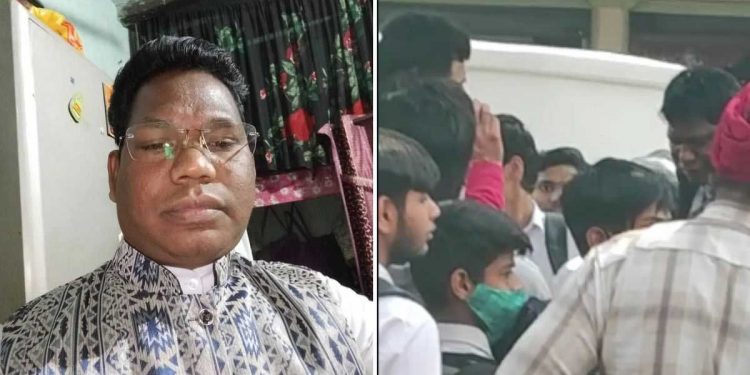 بے رحمی سے پیٹا، جے شری رام بلوایا، پادری کا الزام، ایف آئی آر درج
