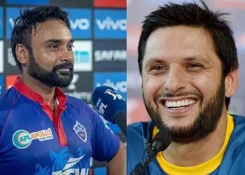 شاہد آفریدی کو امت مشرا کا منھ توڑ جواب