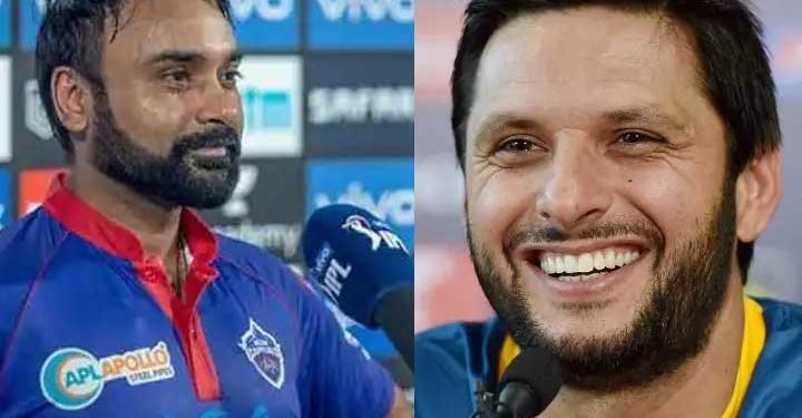 شاہد آفریدی کو امت مشرا کا منھ توڑ جواب