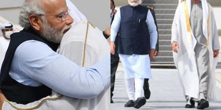 ابو ظہبی میں پی ایم مودی کا گرم جوشانہ استقبال