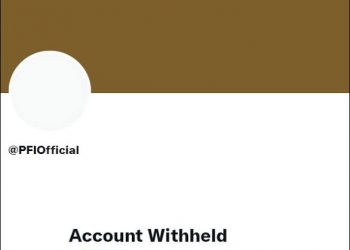 پی ایف آئ کا ٹویٹر اکاؤنٹ بلاک