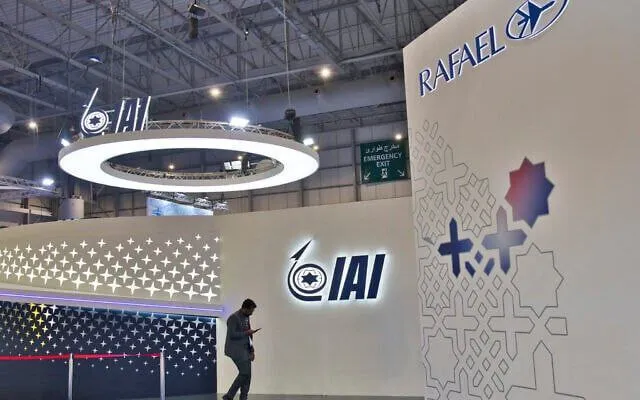 UAE flag at Dubai Airshow venue with Israel’s absence highlighted.