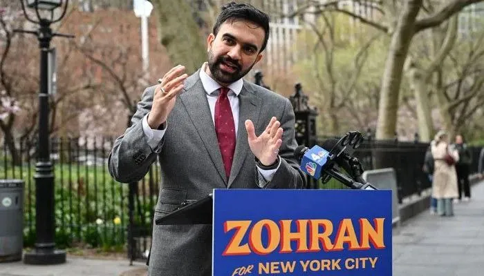 Zahran Mamdani speaking as NYC mayoral candidate.