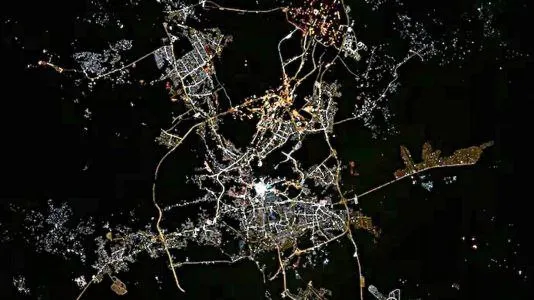 Space View of Glowing Kaaba